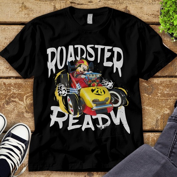 Disney Mickey and the Roadster Racers Ready T-Shirt Unisex Tee Adult T-shirt - Picture 1 of 2